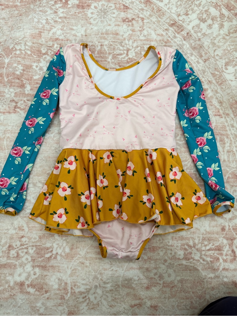 Sweet Honey 5T Leotard Floral Girls Dance Gymnastics - Picture 2 of 3